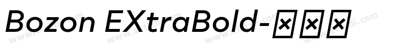 Bozon EXtraBold字体转换 Bozon EXtraBold字体转换